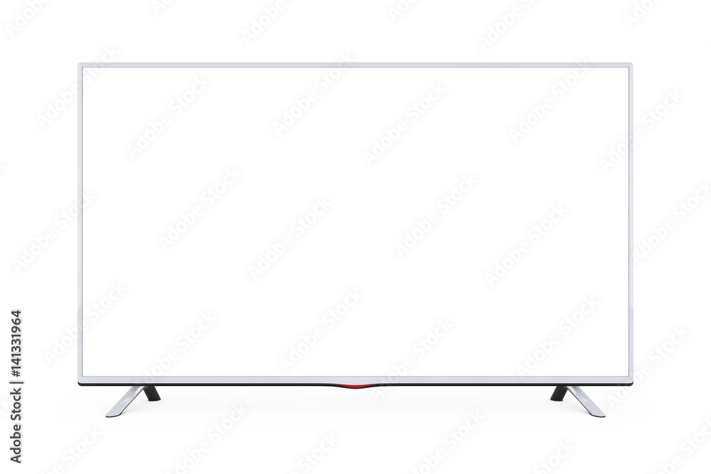 Aufkleber modern flat led or lcd tv. 3d rendering