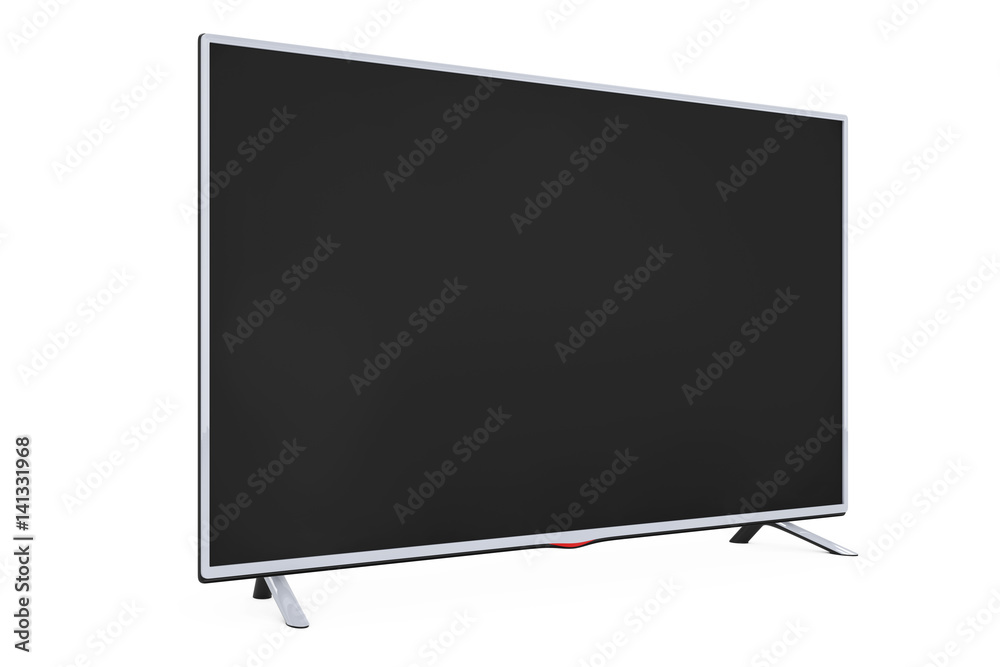Aufkleber modern flat led or lcd tv. 3d rendering