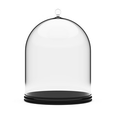 Obraz premium Tray with Glass Cover. 3d Rendering