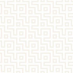 Maze Tangled Lines Contemporary Graphic. Abstract Geometric Background Design. Vector Seamless Pattern.