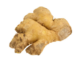 Ginger root isolated on a white background.