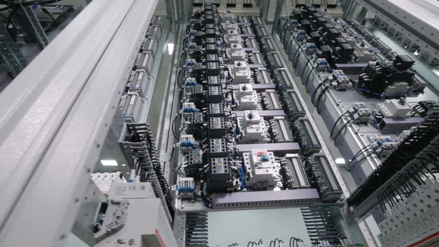 Electrical energy distribution substation. 4K