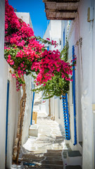 Mikonos narrow streets, Greek Islands, Greece
