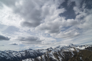 Obraz premium Italian Alps: Monte Rosa view from Valsesia valley, Piedmont, Italy