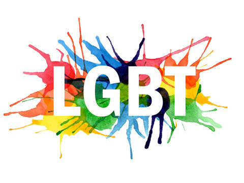 LGBT watercolour splashes icon
