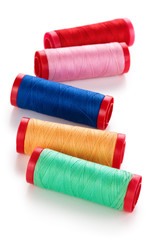 Set of colorful spools.
