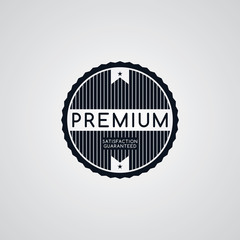original premium label retro theme badge emblem