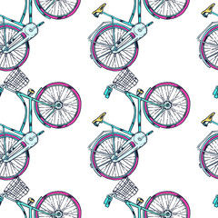 Vector Bicycle with Cart