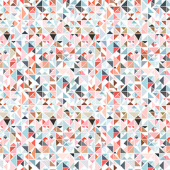 Seamless geometric pattern from triangles of different colors, Colorful. Imitation mosaic tiles.