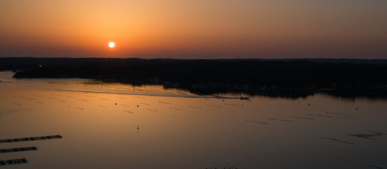 Ago bay in sunrise time,Iseshima area,mie prefecture,tourism of japan