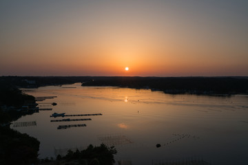 Ago bay in sunrise time,Iseshima area,mie prefecture,tourism of japan