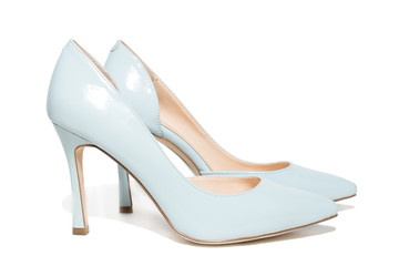 female shoes on a white background