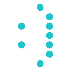 Digital smiling face display board round dot