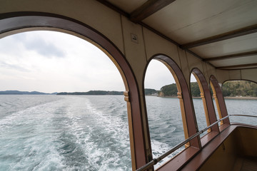 sightseeing boat,iseshima area,mie prefecture,tourism of japan