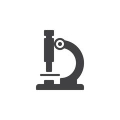 Microscope icon vector, filled flat sign, solid pictogram isolated on white. Microscope symbol, logo illustration. Pixel perfect