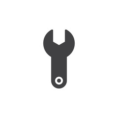 Wrench icon vector, filled flat sign, solid pictogram isolated on white. Symbol, logo illustration. Pixel perfect