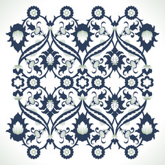 Arabesque vintage ornate border elegant floral decoration print