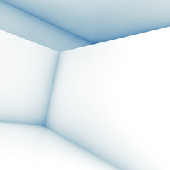 Abstract white empty room, 3 d render