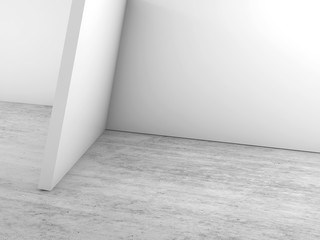 Obraz premium Abstract empty white interior fragment 3d