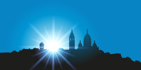 Fototapeta premium Montmartre - Paris - Sacrée Cœur - Tourisme - Site touristique