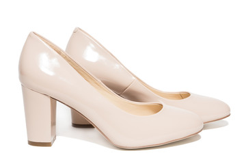 female shoes on a white background