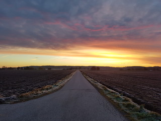 Sunrise a wintermorning in Sweden