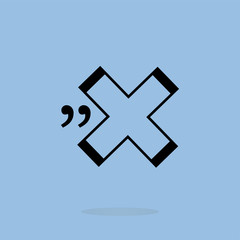  Quotation Mark Speech Bubble. Quote sign icon. Abstract background.