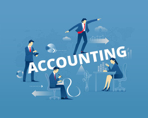 Financial accounting typographic poster