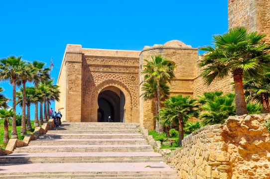 gate in a fortification in the city of Rabat, Morokko