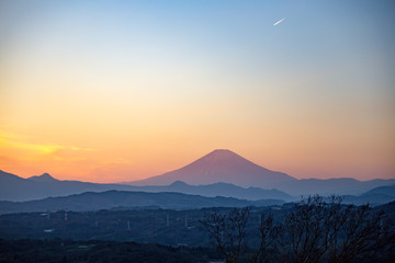 湘南平から眺める富士山