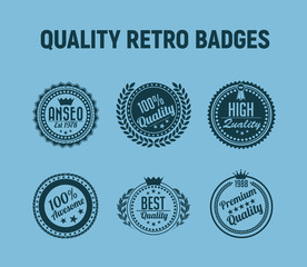 Obraz premium quality retro badges set