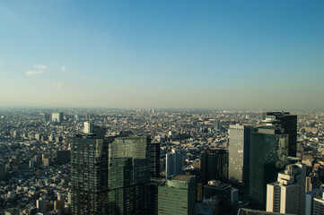 Fototapeta na wymiar View from TOCHO (Tokyo Metropolitan Government Building) over Tokyo 