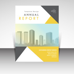 Business template. Annual report brochure design vector illustration. Business presentation, stationary, cover, booklet, banner, leaflet, flyer, newsletter, magazine, publication, landing page layout