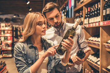 Couple at the supermarket