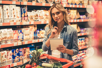 Woman at the supermarket