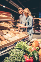 Couple at the supermarket