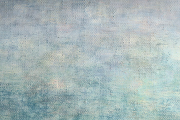Light blue oil painting  background with brush strokes on canvas. Art abstract background.
