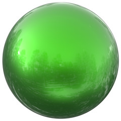 Sphere round button green ball basic circle geometric shape solid figure simple minimalistic atom...