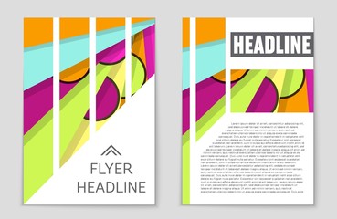 Fototapeta premium Abstract vector layout background set. For art template design, list, front page, mockup brochure theme style, banner, idea, cover, booklet, print, flyer, book, blank, card, ad, sign, sheet,, a4