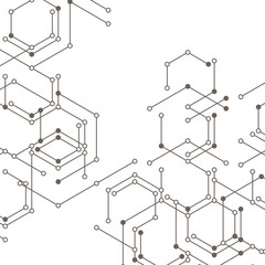 Geometric lines and dots