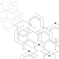 Geometric lines and dots