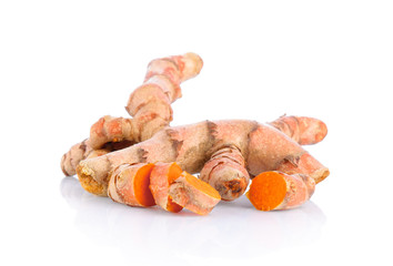 turmeric on white background