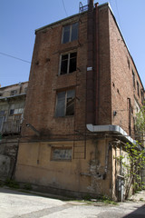 old destroy building in tbilisi - georgia