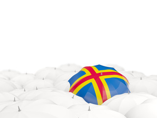 Umbrella with flag of aland islands