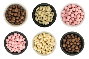 Bowl with Corn Rings and Balls for Breakfast