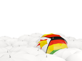 Umbrella with flag of zimbabwe