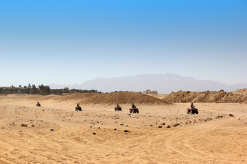 Buggy safari in Egypt. Extreme off road racing.
