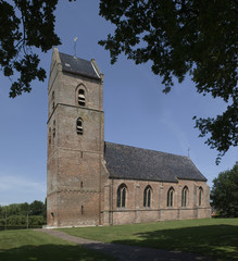 Fototapeta na wymiar Church at Vledder Netherlands Drente.