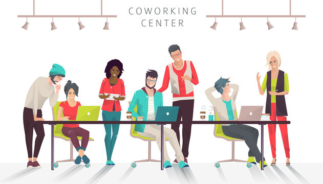Concept of the coworking center.