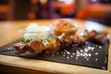 Iberian pork shish kebab